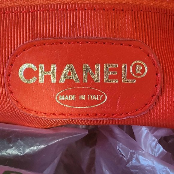 Chanel Orange Caviar Leather Tote Bag Serial No. 4678007 - Picture 6 of 16